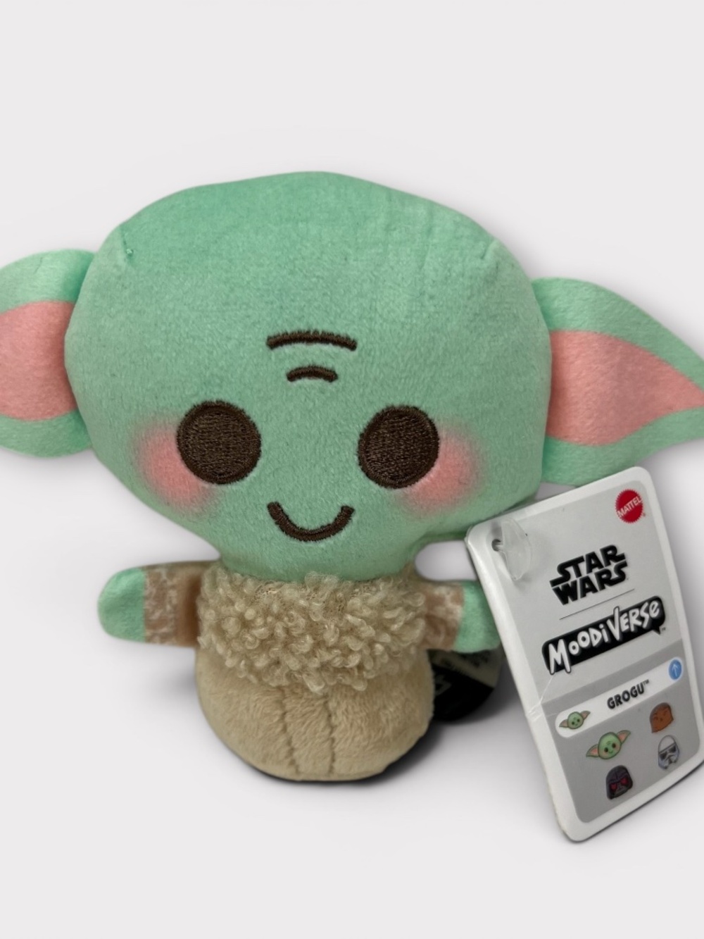 Star Wars MoodiVerse Grogu Plush Toy Mattel Baby Yoda Happy Mandalorian 4 in NWT